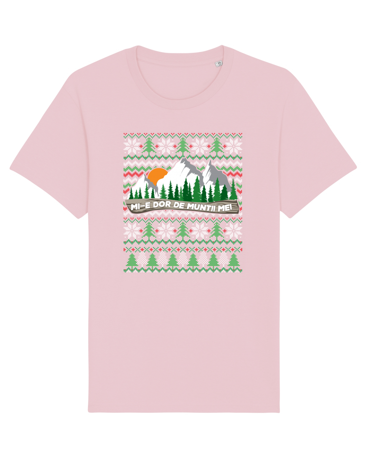 Tricou mânecă scurtă Unisex Rocker Cotton Pink