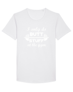 Butt stuff at the gym. Tricou mânecă scurtă guler larg Bărbat Skater