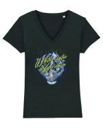White winter experience Tricou mânecă scurtă guler V Damă Evoker