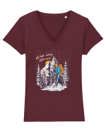 Winter hiking experience Tricou mânecă scurtă guler V Damă Evoker