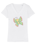 Fluturasi Pentru Copii Cute Butterflies Butterfly Tricou mânecă scurtă guler V Damă Evoker
