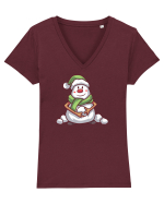 Om De Zapada Design Pentru Copii Si Adulti Copii De Craciun Tricou mânecă scurtă guler V Damă Evoker