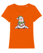 Om De Zapada Design Pentru Copii Si Adulti Copii De Craciun Tricou mânecă scurtă guler larg fitted Damă Expresser