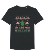 cu motive de Craciun - Cand o zbura porcul Tricou mânecă scurtă guler larg Bărbat Skater