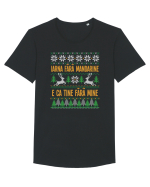 cu motive de Crăciun - Iarna fără mandarine Tricou mânecă scurtă guler larg Bărbat Skater