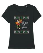 cu motive de Craciun - La tăți ni-i greu Tricou mânecă scurtă guler larg fitted Damă Expresser