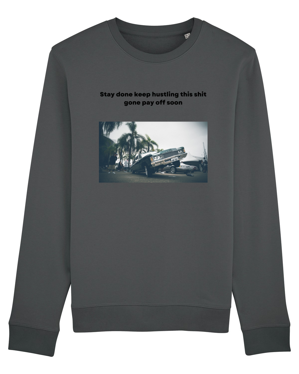 Bluză mânecă lungă Unisex Rise Anthracite