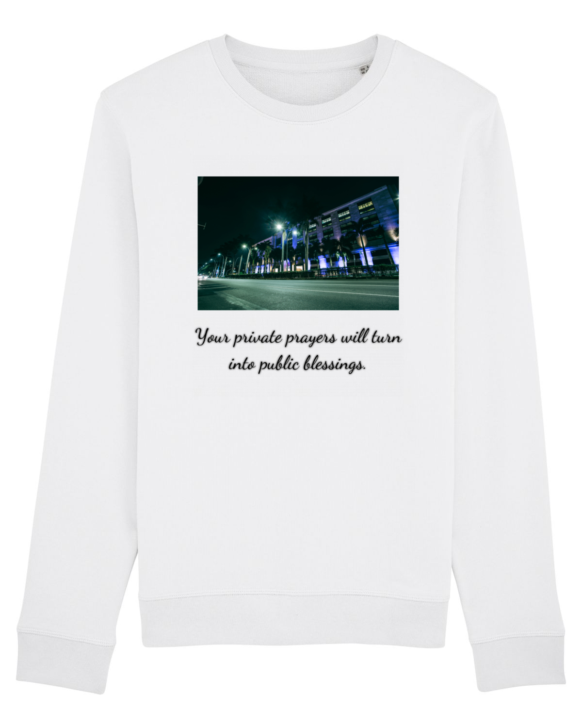 Bluză mânecă lungă Unisex Rise White