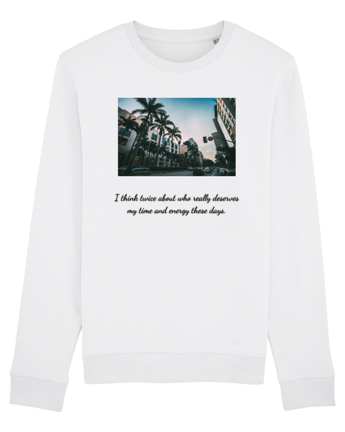 Bluză mânecă lungă Unisex Rise White