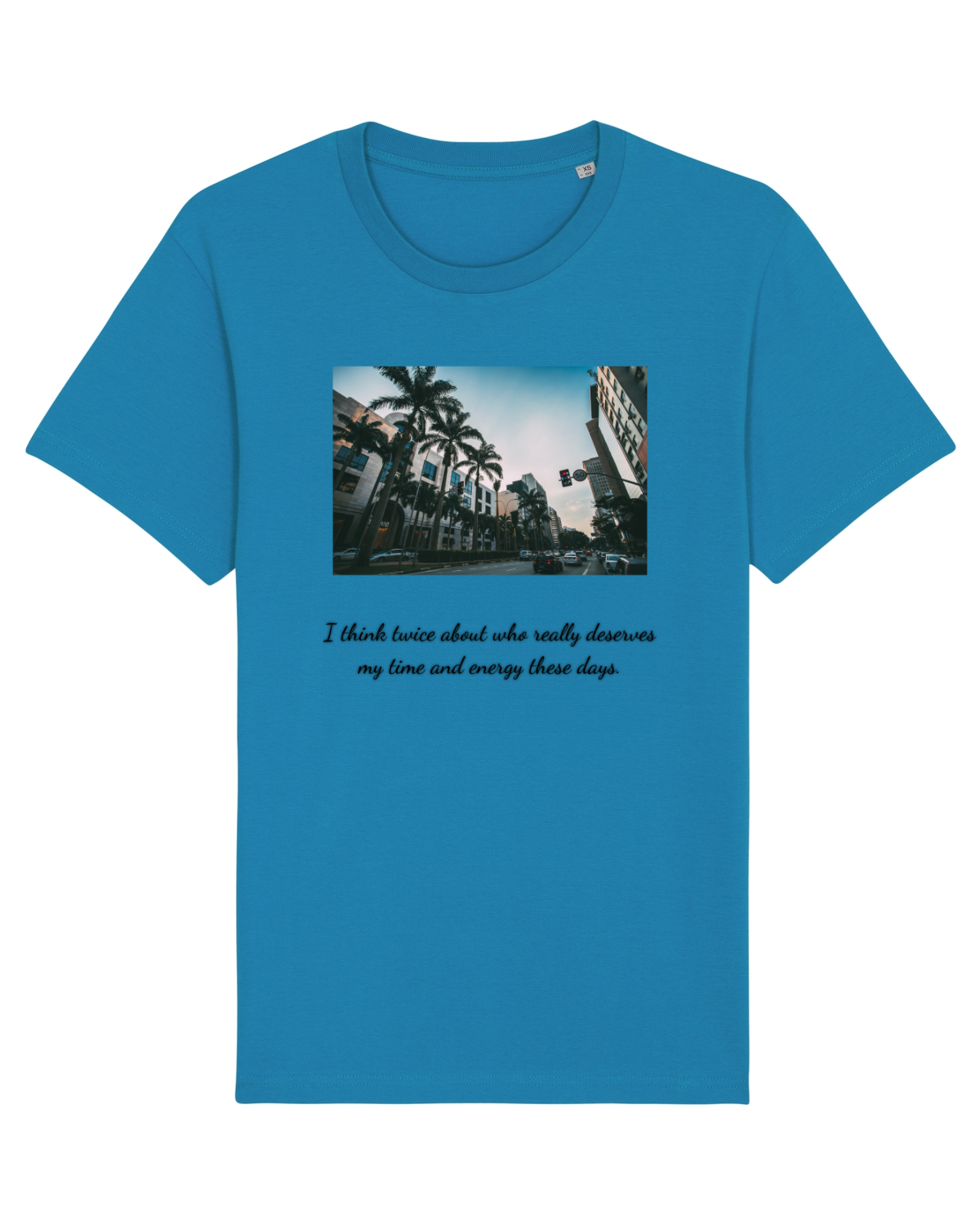 Tricou mânecă scurtă Unisex Rocker Azur