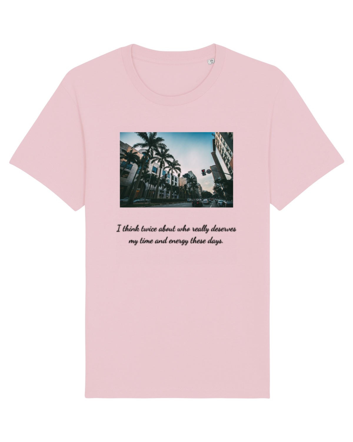 Tricou mânecă scurtă Unisex Rocker Cotton Pink