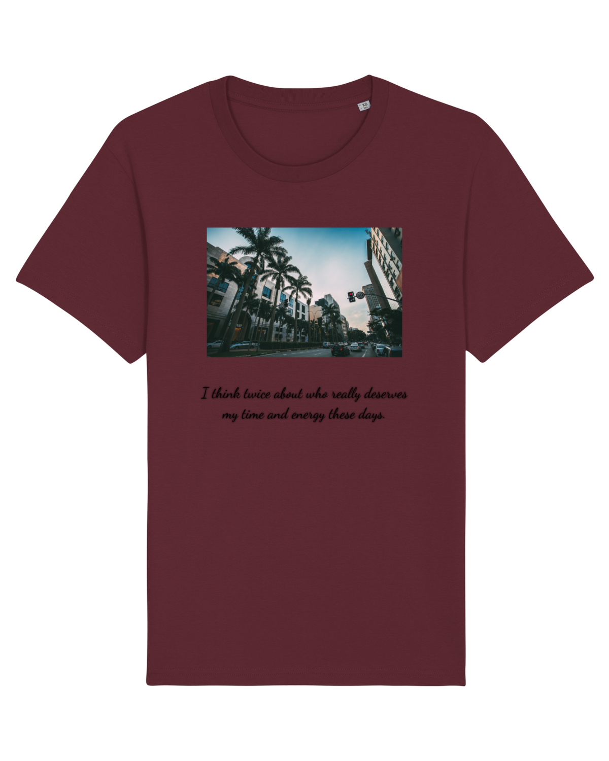 Tricou mânecă scurtă Unisex Rocker Burgundy