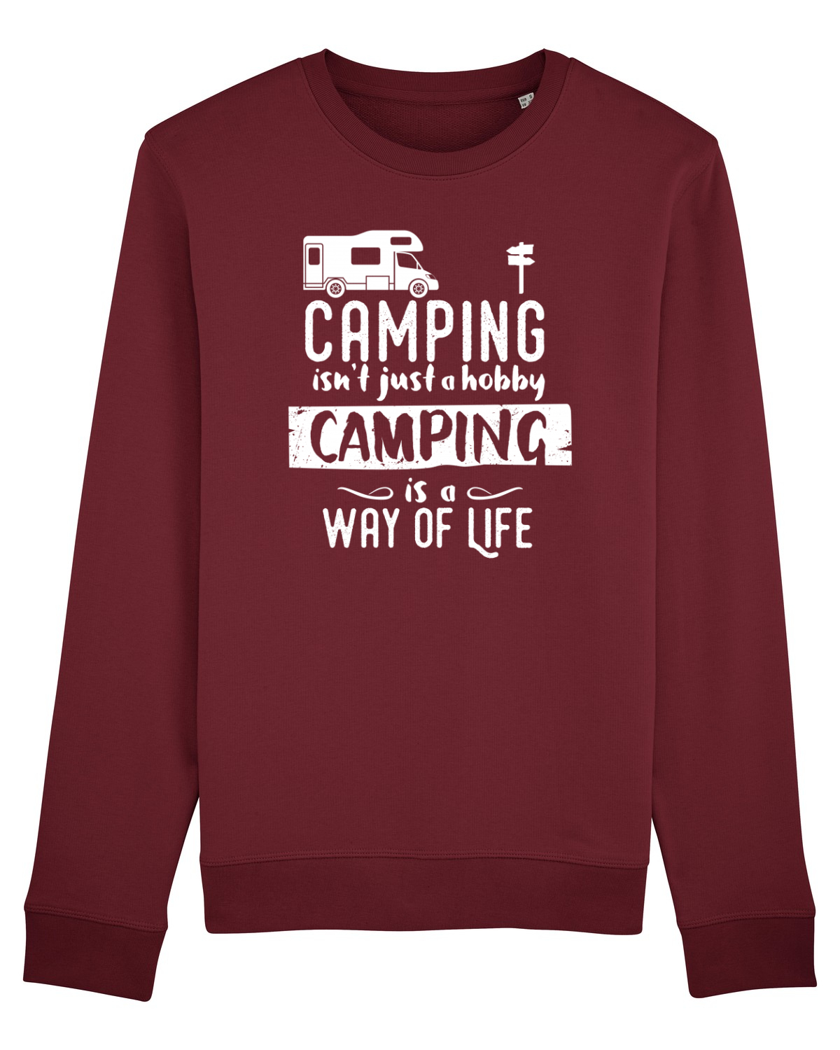 Bluză mânecă lungă Unisex Rise Burgundy