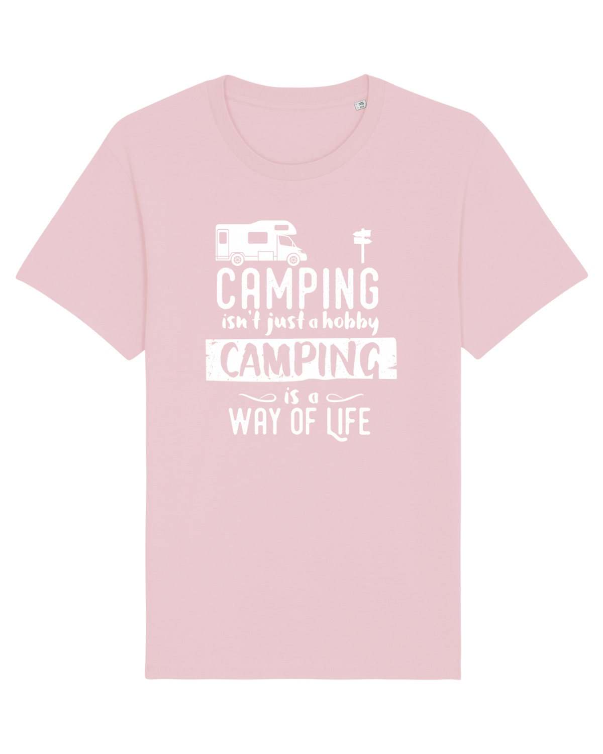 Tricou mânecă scurtă Unisex Rocker Cotton Pink