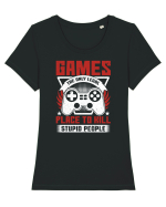 Games The Only Legal Place To Kill Stupid People Tricou mânecă scurtă guler larg fitted Damă Expresser