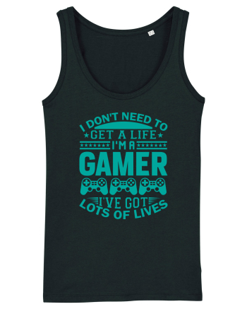 I Don't Need To Get A Life I'm A Gamer I've Got Lots Of Lives Black