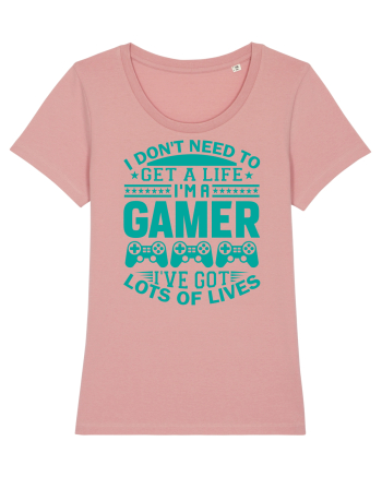I Don't Need To Get A Life I'm A Gamer I've Got Lots Of Lives Canyon Pink