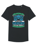 Imagine Life Without Gaming... Tricou mânecă scurtă guler larg Bărbat Skater