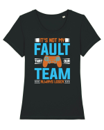 It's Not My Fault That Our Team Always Loser Tricou mânecă scurtă guler larg fitted Damă Expresser