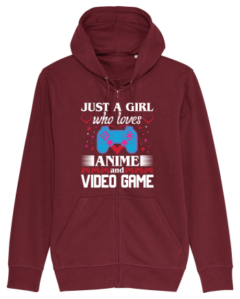 Just A Girl Who Loves Anime And Games Burgundy