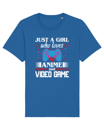 Just A Girl Who Loves Anime And Games Royal Blue