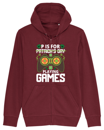P is for Playing Games Burgundy