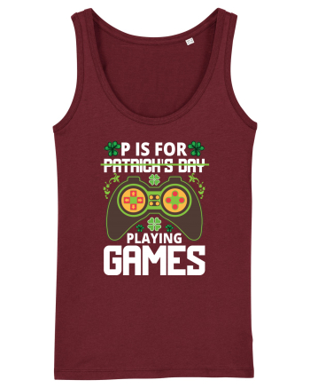 P is for Playing Games Burgundy