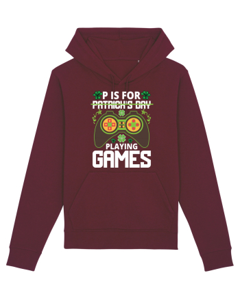 P is for Playing Games Burgundy
