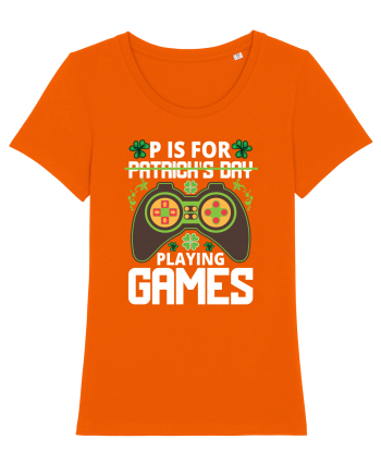 P is for Playing Games Bright Orange