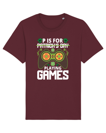 P is for Playing Games Burgundy