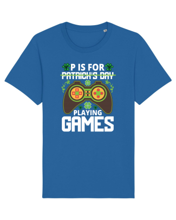 P is for Playing Games Royal Blue