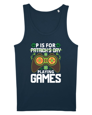 P is for Playing Games Navy