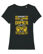 Smart Good Looking And Gamer It Doesn't Get Any Better Than This Tricou mânecă scurtă guler larg fitted Damă Expresser