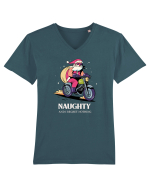 Naughty and I regret nothing - Biker Claus Tricou mânecă scurtă guler V Bărbat Presenter