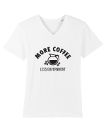 More coffee Tricou mânecă scurtă guler V Bărbat Presenter