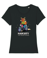 Naughty and I regret nothing - Rudolf Tricou mânecă scurtă guler larg fitted Damă Expresser