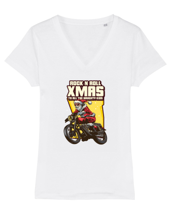Rock n roll Christmas - Biker Santa White