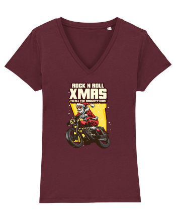 Rock n roll Christmas - Biker Santa Burgundy