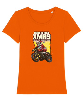 Rock n roll Christmas - Biker Santa Bright Orange