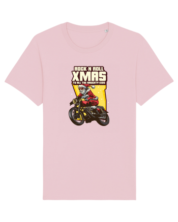 Rock n roll Christmas - Biker Santa Cotton Pink
