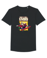 Rock n roll Christmas - Born to skate Tricou mânecă scurtă guler larg Bărbat Skater