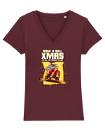 Rock n roll Christmas - Keep on boarding Tricou mânecă scurtă guler V Damă Evoker