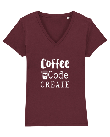 Coffee Code Create Burgundy