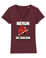 Nebun de Crăciun - Globul bătăuș Tricou mânecă scurtă guler V Damă Evoker
