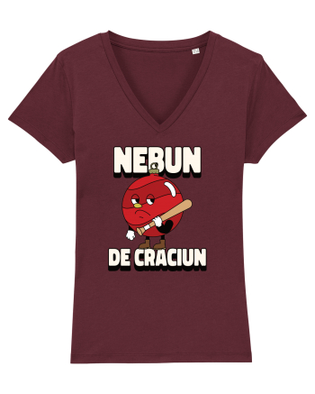 Nebun de Crăciun - Globul bătăuș Burgundy