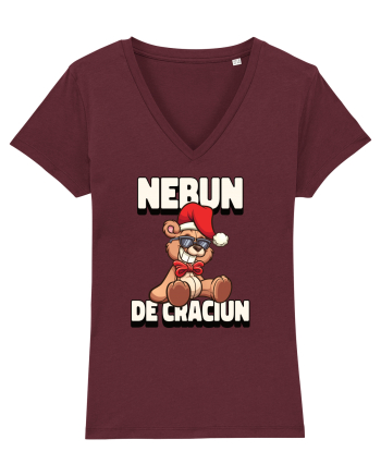 Nebun de Crăciun - Ursuleț simpatic Burgundy