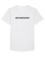 BOXING IS CHEAPER THAN TERAPY Tricou mânecă scurtă guler larg Bărbat Skater