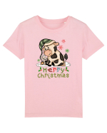 Vacă drăguță Merry Christmas HO HO HO Tricou mânecă scurtă  Copii Mini Creator