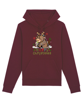 Vacă drăguță Merry Christmas Burgundy