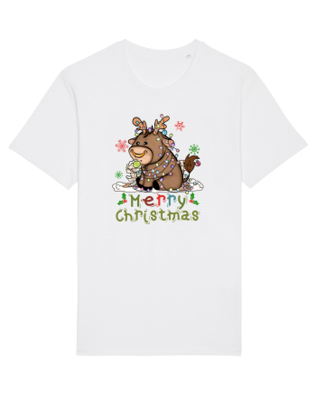 Vacă drăguță Merry Christmas White